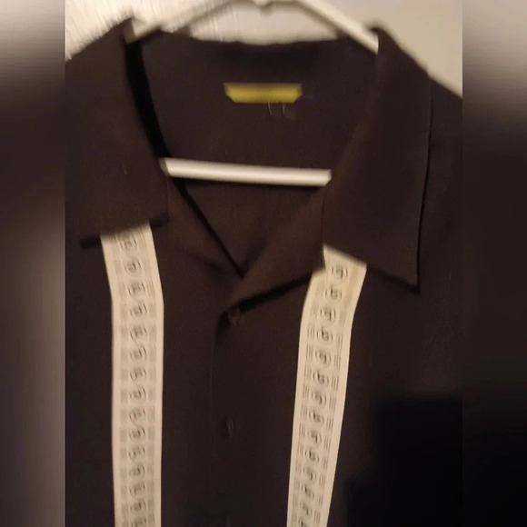 Cubavera Men's Embroidered-Panel Button Down Shirt - Picture 5 of 5